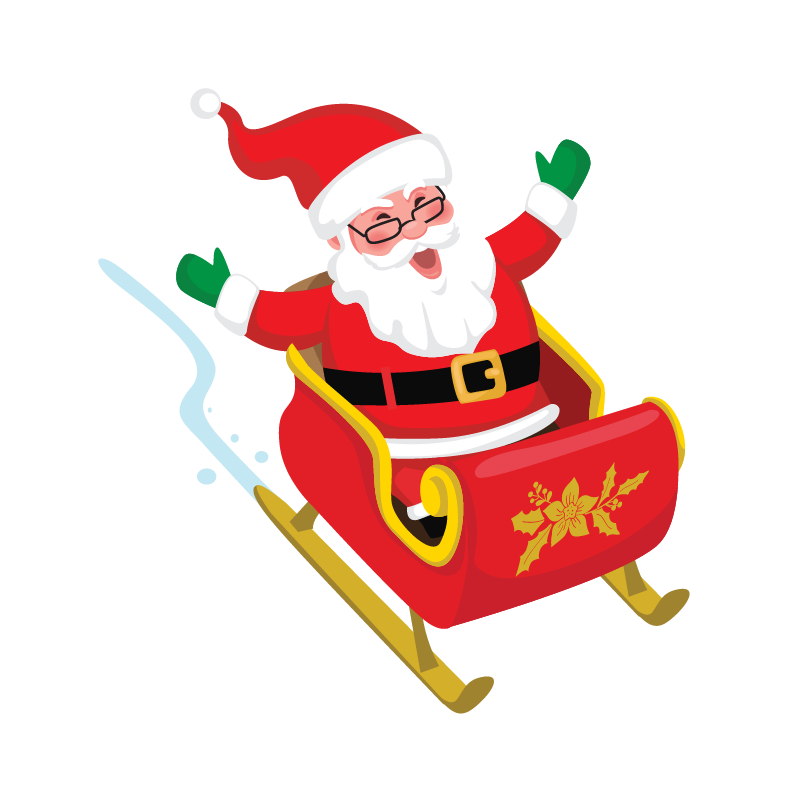 Hok Santa Claus Live Visits Sleigh Square