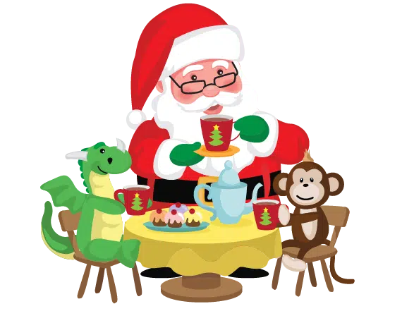 Holiday Prep Guide: How to Prepare for Your Chat with Santa 38 Santa and his friends have Engaging Moments during Cocoa Time
