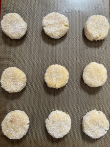 Uncooked bonbon amidon starch cookies