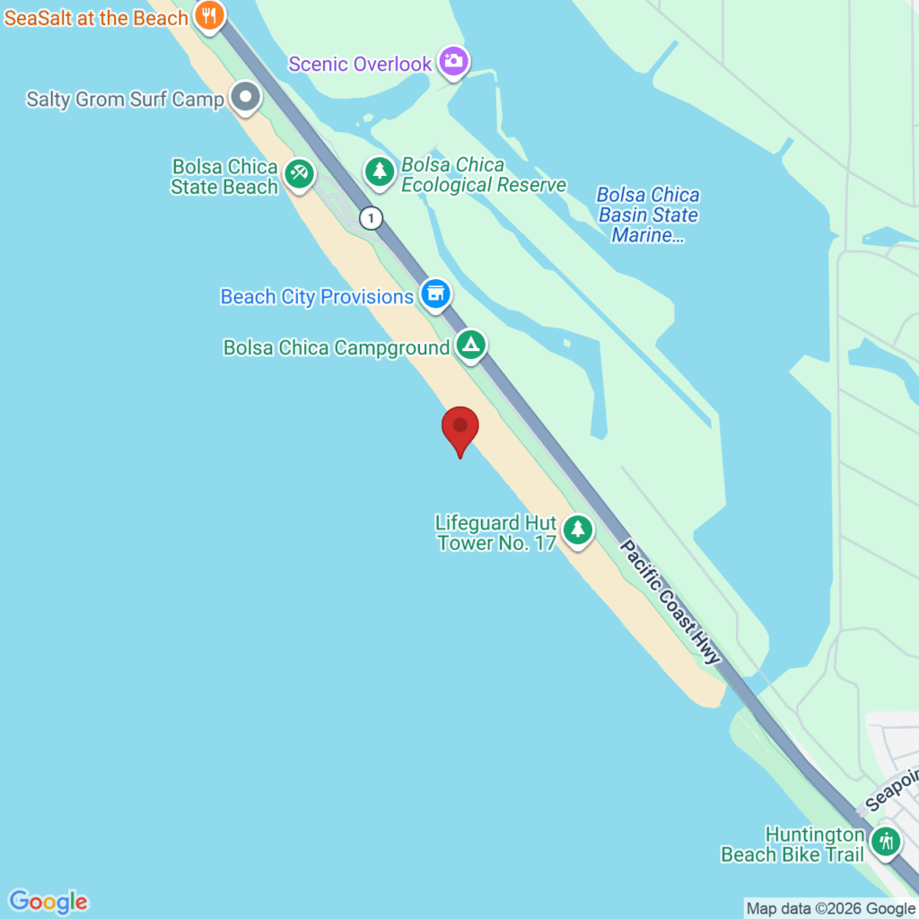 Map of Christmas at the Beach in Orange County