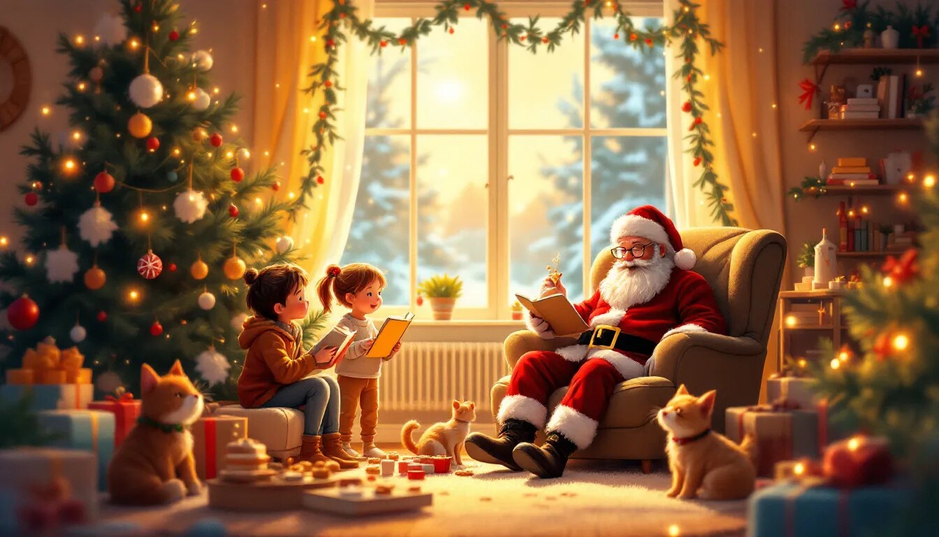 The role of Santa in modern families during the Christmas season.