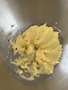 Mbatata sweet potato cookies, creaming the butter and sugar