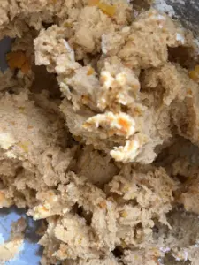 Mbatata sweet potato cookies, the wet ingredients ready