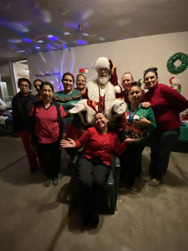 Santa Claus at El Encanto Healthcare & Rehab in City of Industry, California