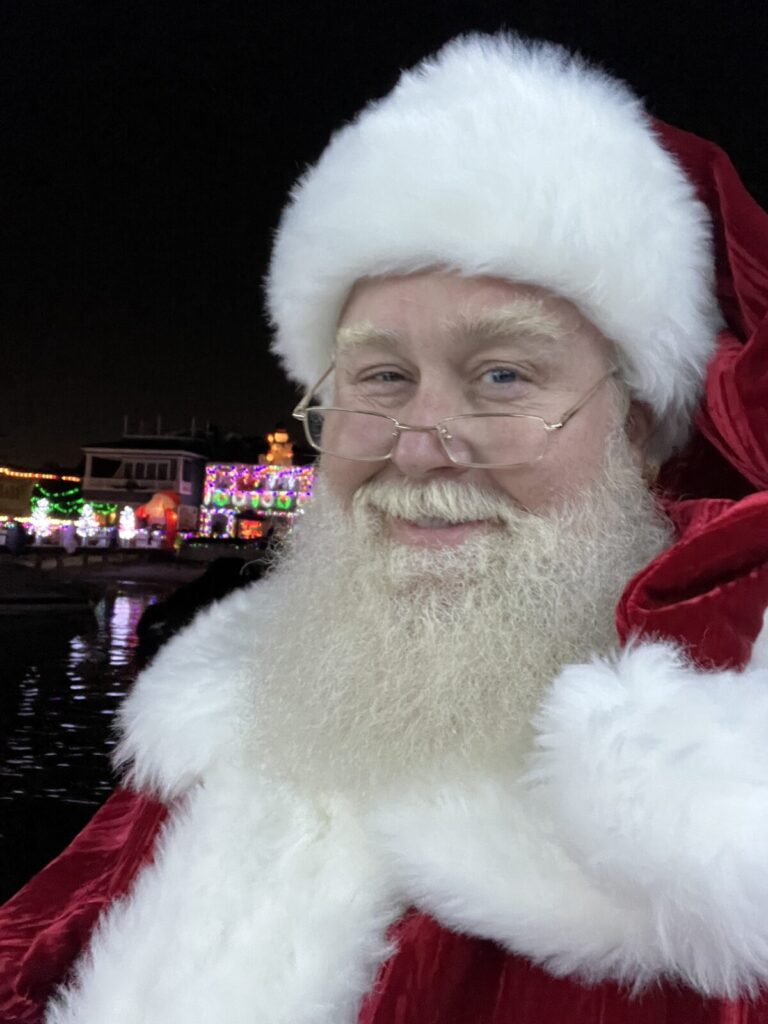 Santa Claus at Newport Harbor in Newport Beach, California