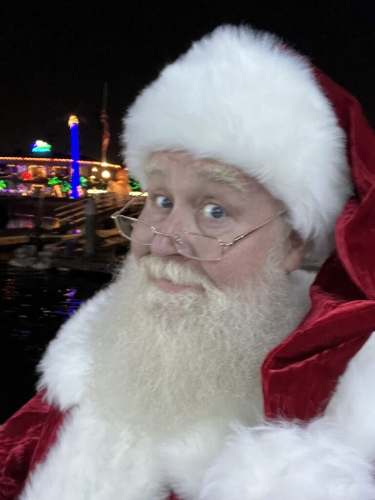 Santa Claus at Newport Harbor in Newport Beach, California