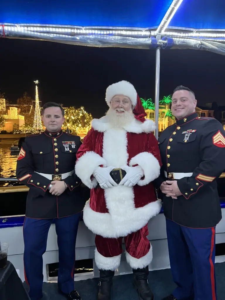 Santa Claus at Newport Harbor in Newport Beach, California