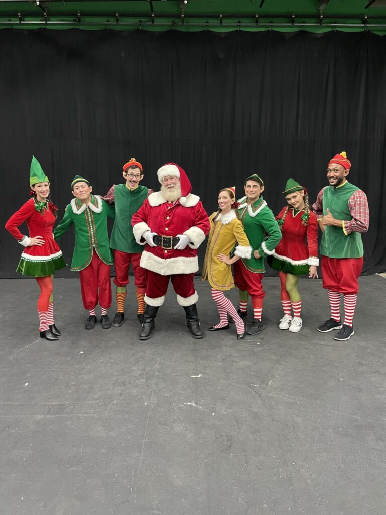Santa Claus with North Pole Elves at Atwater Stages in Los Angeles, California