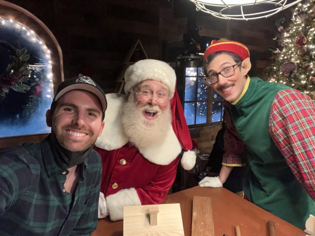 Santa Claus with North Pole Elves at Atwater Stages in Los Angeles, California