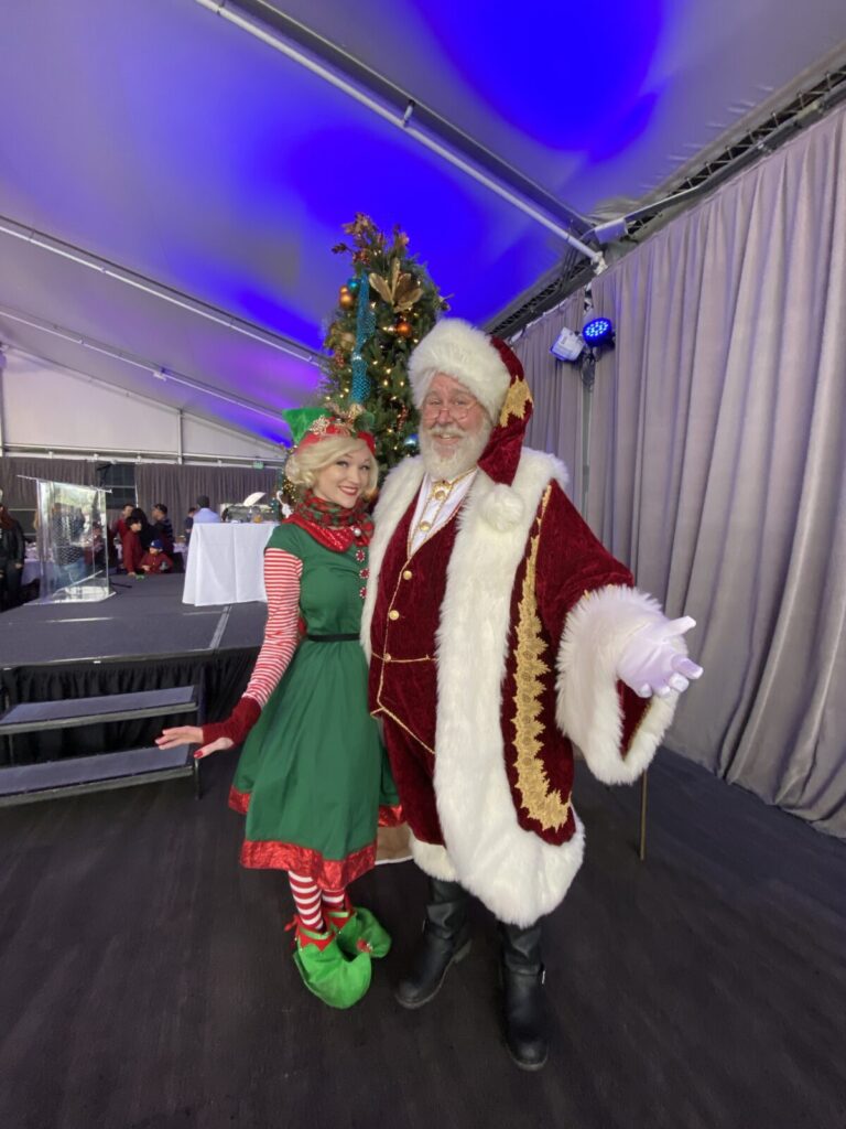 Santa Claus with North Pole Elves at The Queen Mary in Long Beach, California