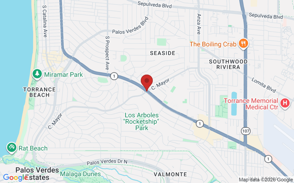 Map showing the location of Sleepy Hollow Christmas Lights in Torrance in Torrance